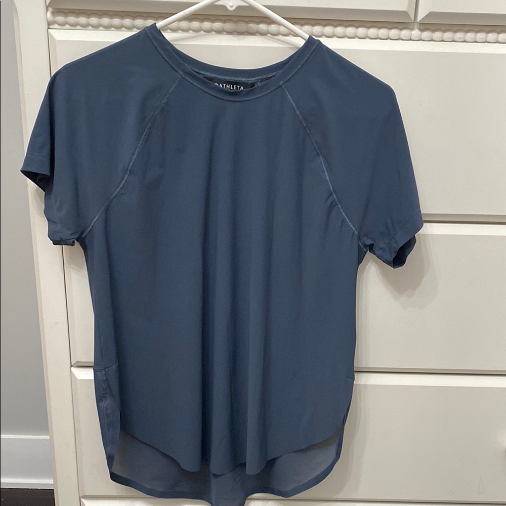 Athleta Women's Navy Blue Short Sleeve Top. Size S